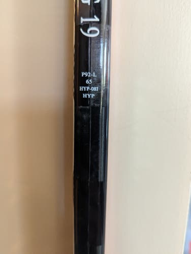 Bauer VAPOR HYPERLITE Hockey Stick Lefty P92 65 flex Intermediate D1 Pro Stock