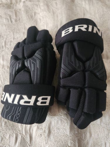 Brine Lacrosse Black with White Brine 10" Gloves