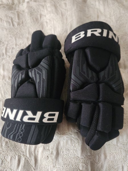 Brine Lacrosse Black with White Brine 10" Gloves