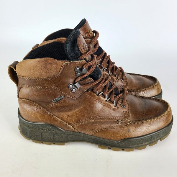 Telegraaf Verlaten Charlotte Bronte ECCO Track 25 Gore-Tex Moc Toe Bison Brown Leather Hiking Boots Euro 42  Mens 9 | SidelineSwap