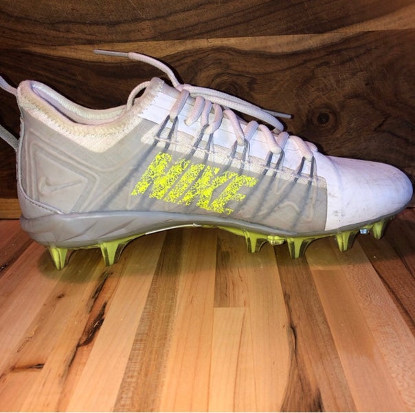 Nike Alpha Huarache 7 Pro LAX White/Wolf Grey-Volt Size 8 Men’s Cleats