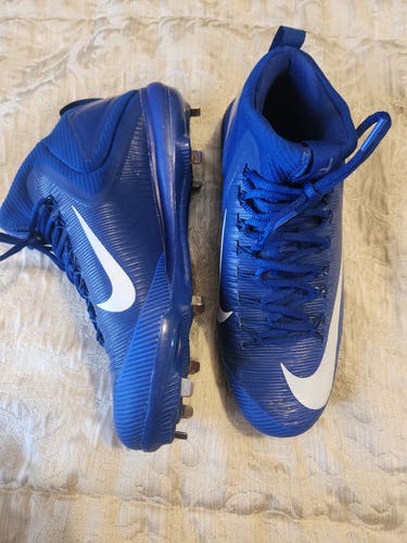 Nike High Top Trout Blue Men's Size 12 (Women's 13) Metal Sweet pair of Spikes