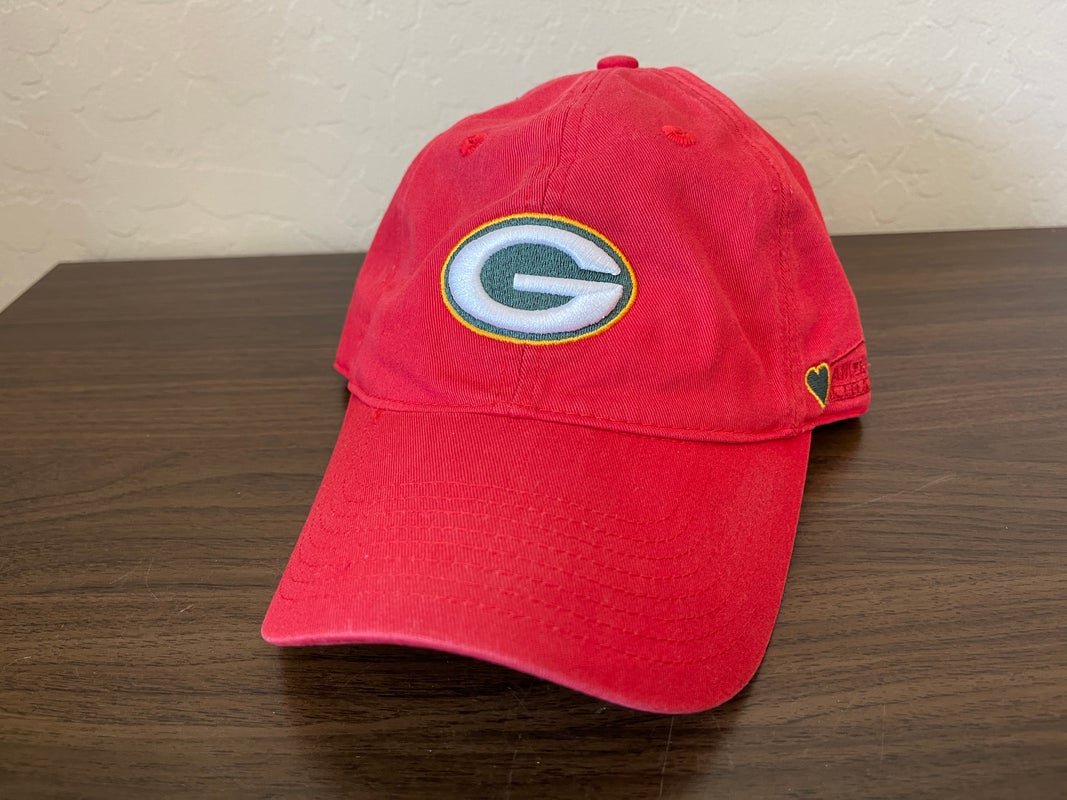 Green Bay Packers NFL FOOTBALL REEBOK Red Adjustable Buckle Strap Cap Hat!