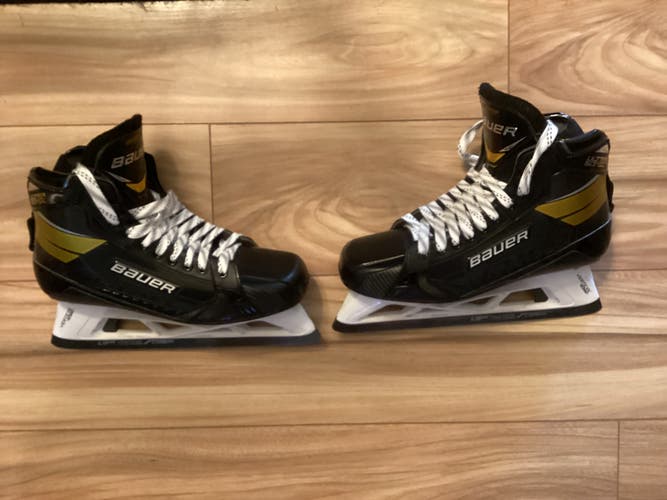 Senior Used Bauer Supreme UltraSonic Hockey Goalie Skates Regular Width Size 11.5
