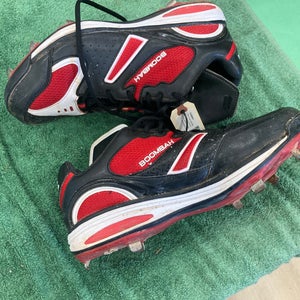 Red Used Adult Men's Men's 13.0 (W 14.0) Metal Boombah Cleat Height Footwear