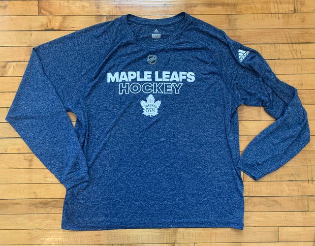 Mens NHL Toronto Maple Leafs Adidas Long Sleeve Shirt Mens XL Extra Large