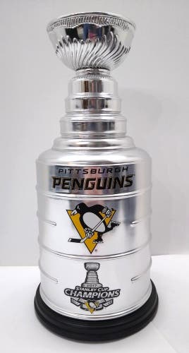 2017 Pittsburgh Penguins 12" STANLEY CUP Champs Replica Bradford Exchange Chrome