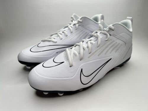 New White/Navy Men's Size 12.5 Nike Alpha Huarache 8 Varsity LAX