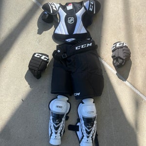 Youth CCM Hockey Pad Bundle (pants, shoulders, shins, gloves)