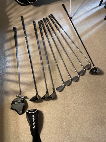 Used Men's Top Flite Right Handed Clubs (Full Set) 10 Pieces