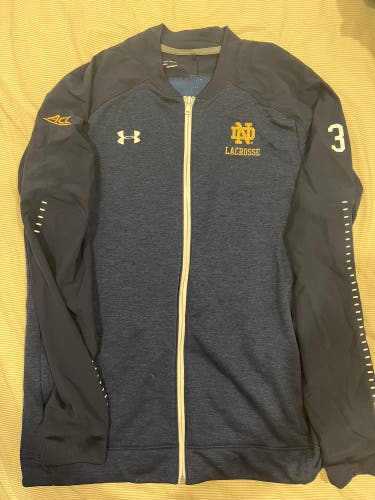 Notre Dame Lacrosse Bomber Jacket (#3 on Sleeve)