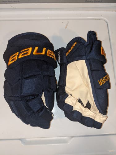 New Bauer Blues Ultrasonic Gloves 14" Pro Stock