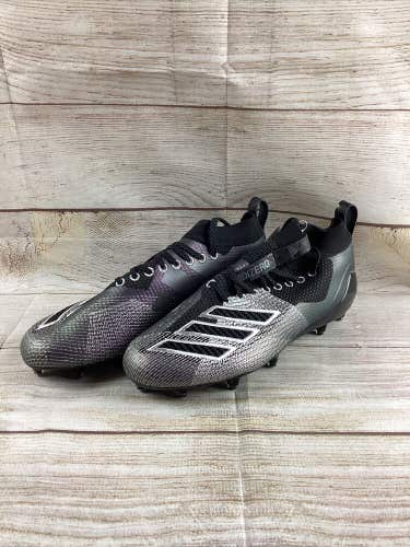 Adidas Adizero 8.0 Football Cleats Men's Size 7.5 Black Night Metallic BB7704