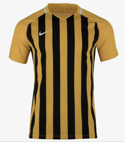Nike Men Stripe Division III Shirts Sz M Soccer Yellow Tee Top Shirts 894081-739