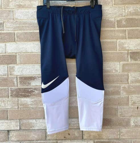 NWT! Men's Nike Team Vapor Speed Football Knee Padded Pants, Blue, Size 2XL