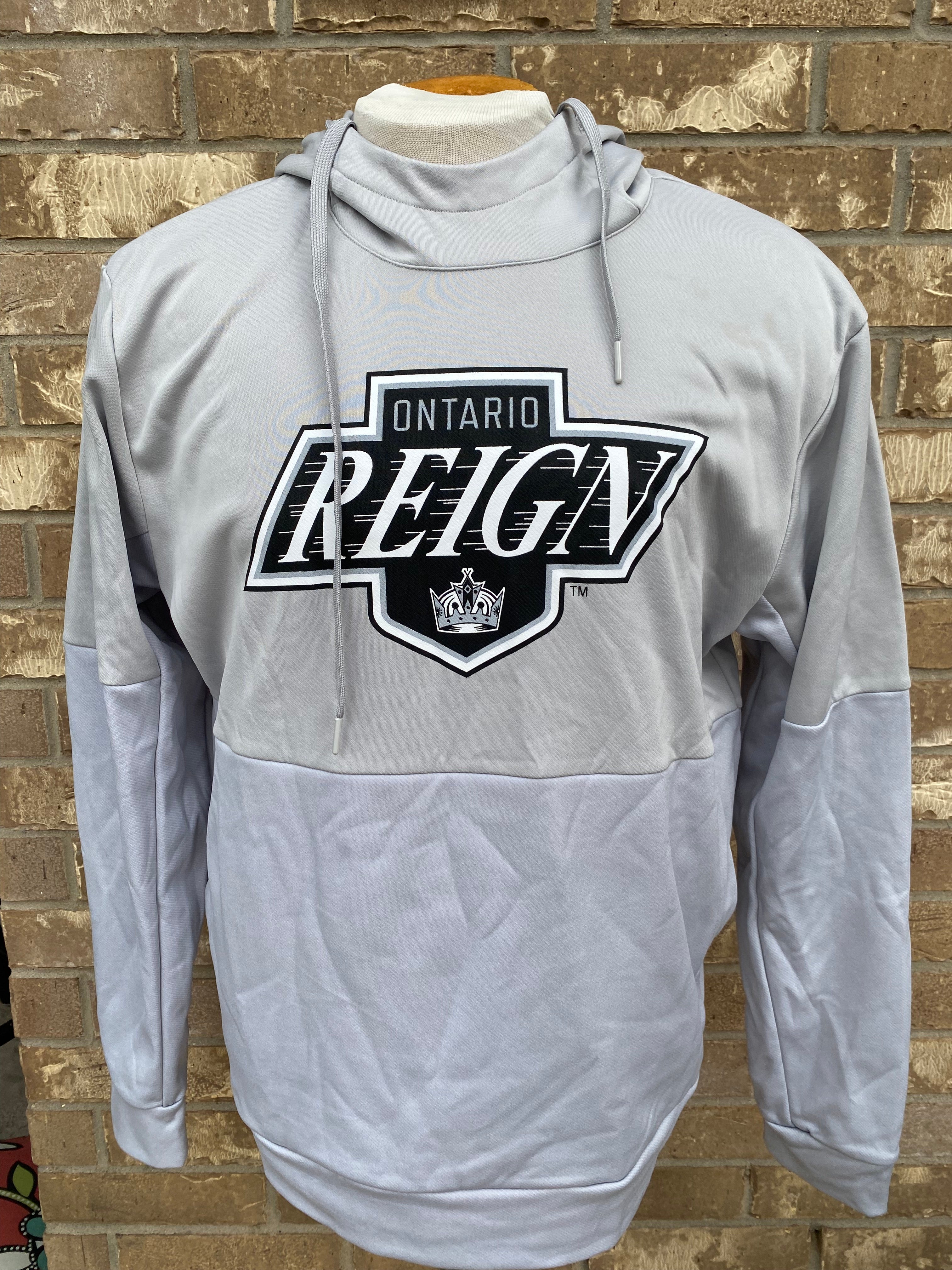 Adidas Ontario Reign Hoodie Grey Calder Cup Playoffs 3831