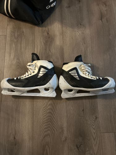 Used True Regular Width Size 10 2 Piece Hockey Goalie Skates