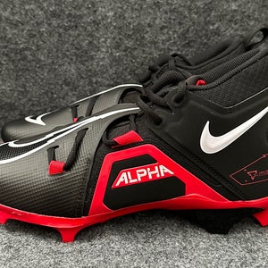 Men’s Nike Alpha Menace Pro 3 Football Cleats Black Red CT6649-004  Size 10.5
