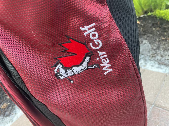 Golf Stand Bag By Weir Golf With Canada logo  Comes with Club dividers and