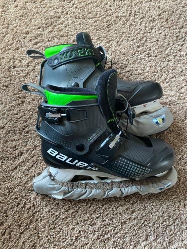 Used Bauer Regular Width Size 10 Konekt Hockey Goalie Skates