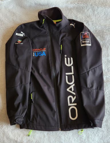 Oracle Americas Cup Team Black Unisex Adult Used Small softshell Jacket