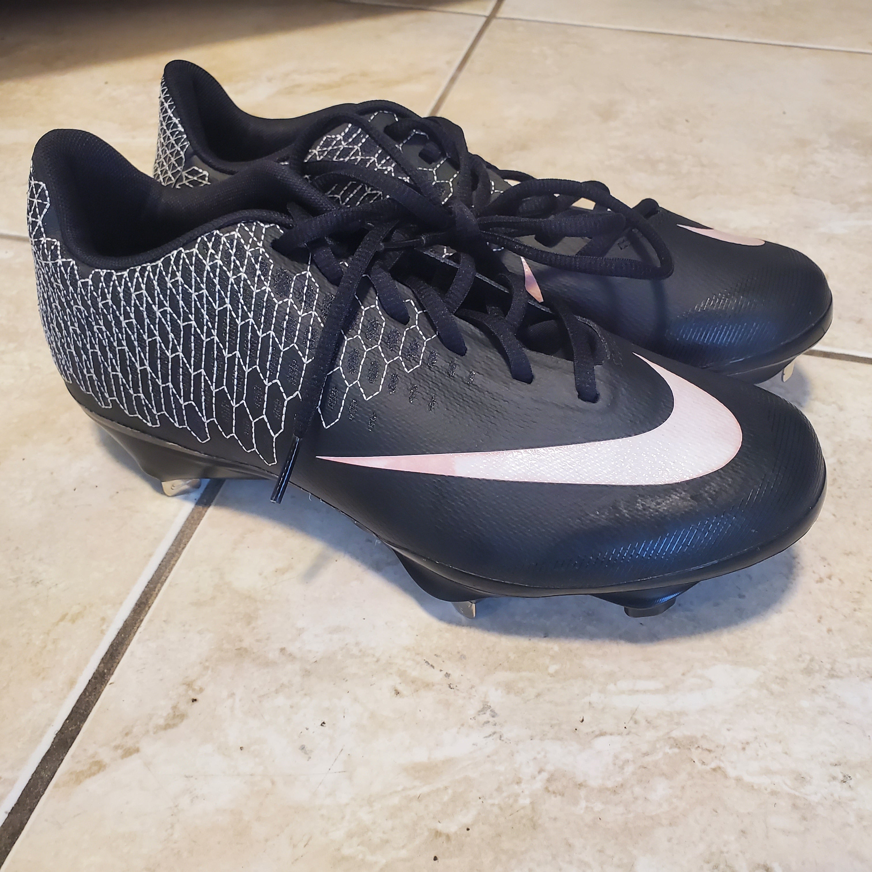 New NIKE LUNAR VAPOR ULTRAFLY ELITE 2 METAL BASEBALL CLEATS Black / Pink -  Size 7.5 M - 8.5 W