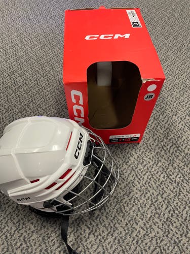 CCM White Tacks 70 Junior Combo Helmet