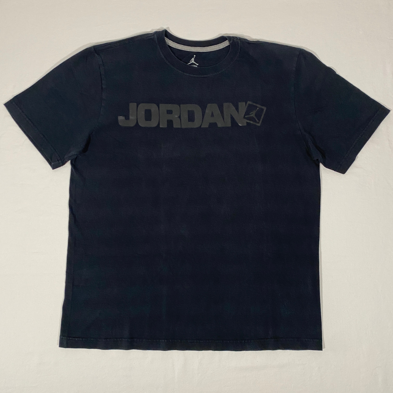 Vintage Jordan 23 Logo Spellout Men's Size L Black Graphic Short Sleeve T Shirt