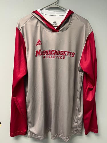 Adidas UMass Amherst Performance Hooded Long sleeve shirt