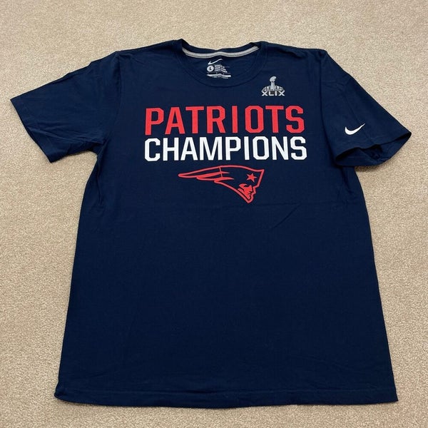 Nike Super Bowl XLIX Patriots Champions Hoodie Sweatshirt Mens Small Gray  NFL