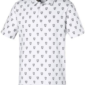 NEW Puma X Skull Bright White Golf Polo Men's Large (L)