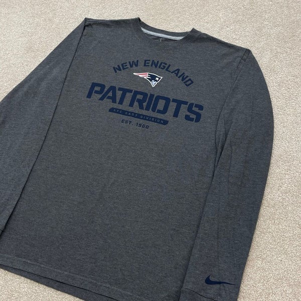 Nike Dri Fit NFL OnField Apparel Medium New England Patriots Long Sleeve  T-shirt