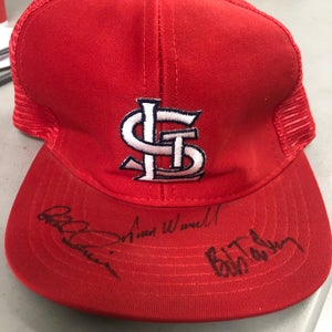 St Louis Cardinals autographed hat (Tewksbury)