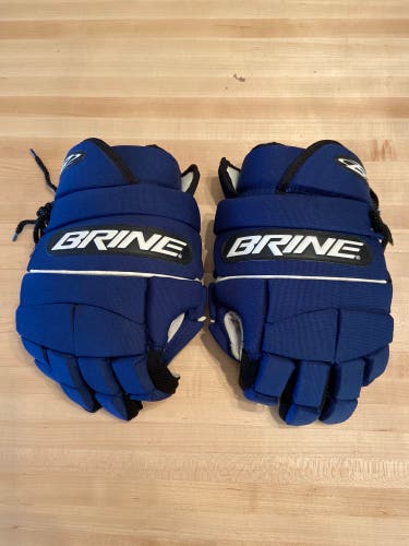 New Brine 13” L-27 Lacrosse Gloves Blue