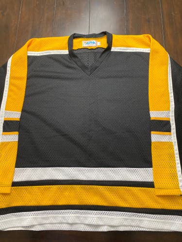 Alpha SR L bruins style retro air knit jersey