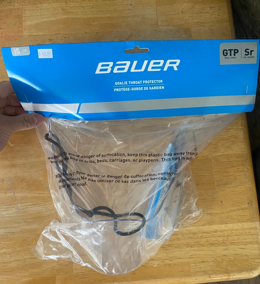 New Bauer Goalie Senior Throat Protector