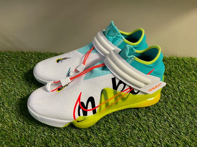 Mens Nike Force Zoom Trout 7 White Aurora Baseball Cleats CI3134-107 Size 10 NEW