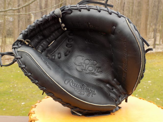 Used Rawlings Right Hand Throw Catcher's Gold Glove Elite Baseball Glove 32.5"