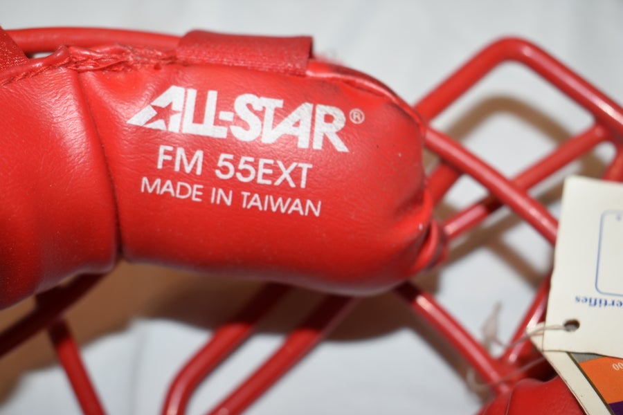 NEW - All Star FM55EXT Catcher's Mask, Red