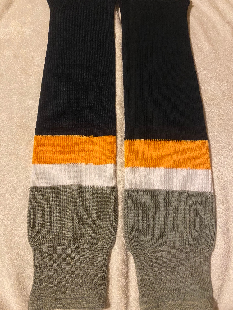 CCM Hockey Knit Adult 30” Navy Hockey Socks