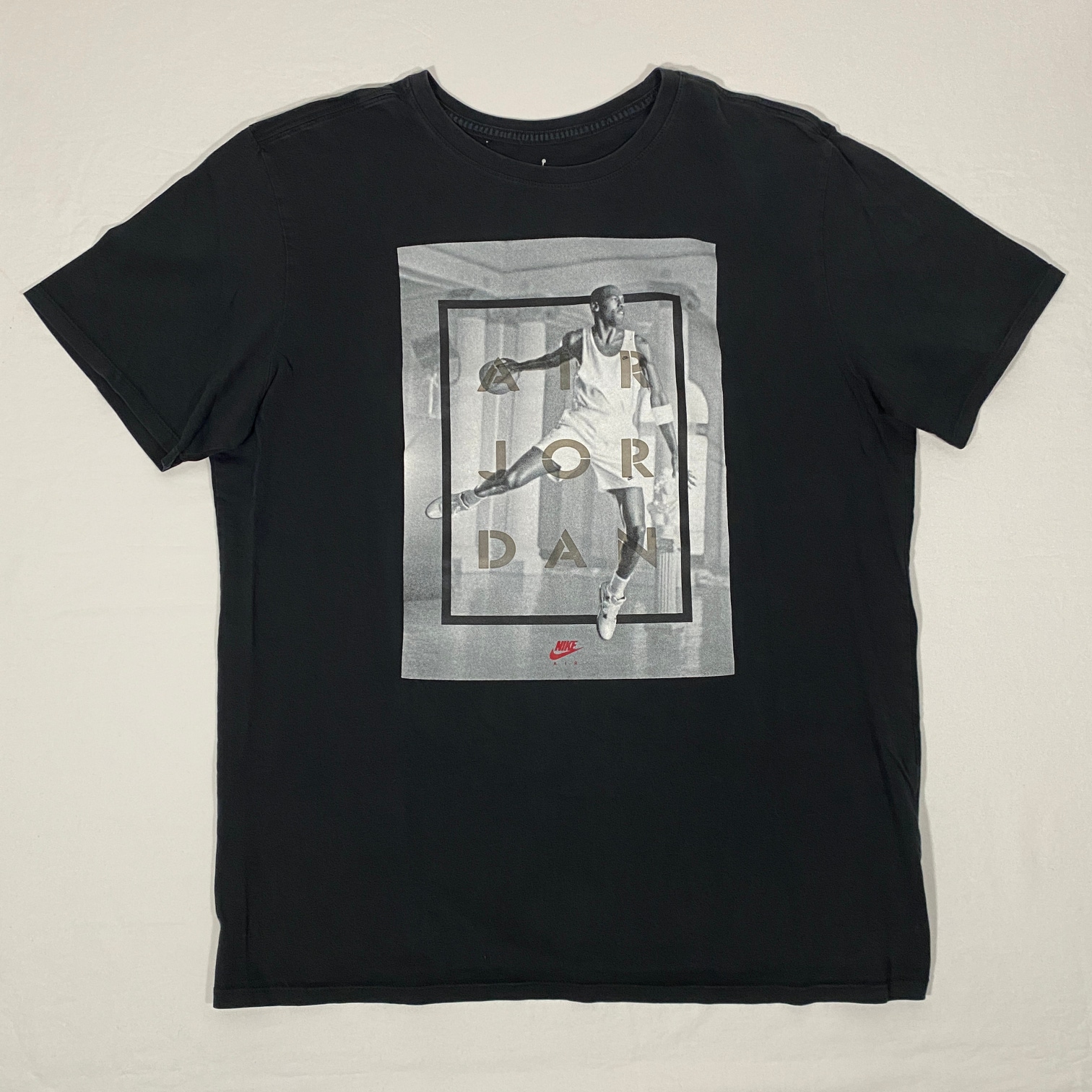 NIKE Air Jordan 4 IV "Hangtime" Men's Size XL Black Graphic Photo T Shirt Rare!