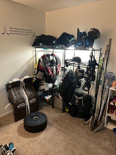 NEW Hockey Gear Storage Rack
