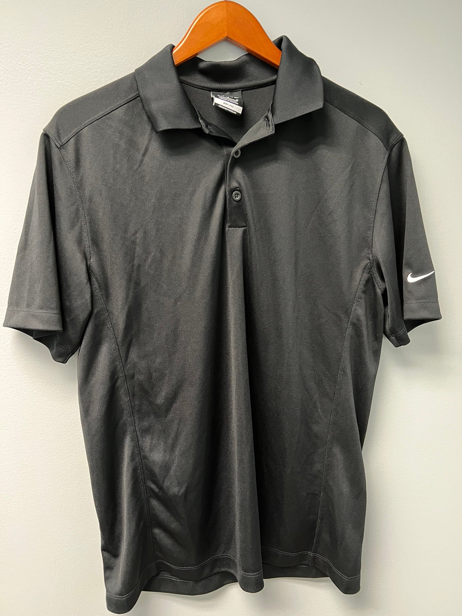 Used Black Pirates Hockey Golf Polo, Senior Medium