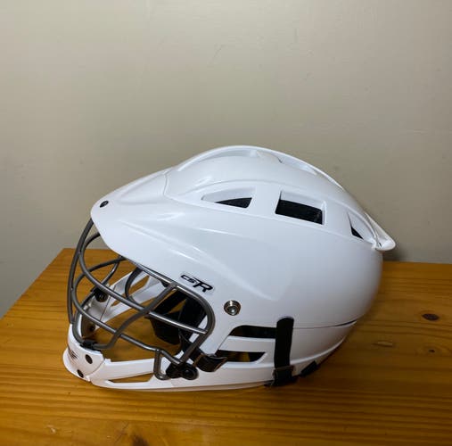 Cascade CS-R Youth Lacrosse Helmet White w/ Silver Mask OSFM Under Age 12