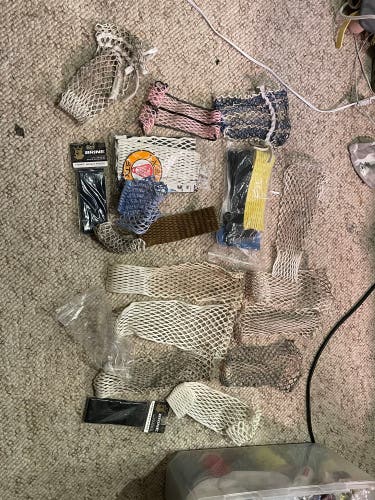Lot of new and used pieces of mesh