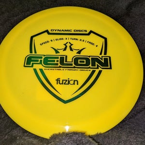 Dynamic Discs Fuzion Felon 170-172g New Driver Yellow