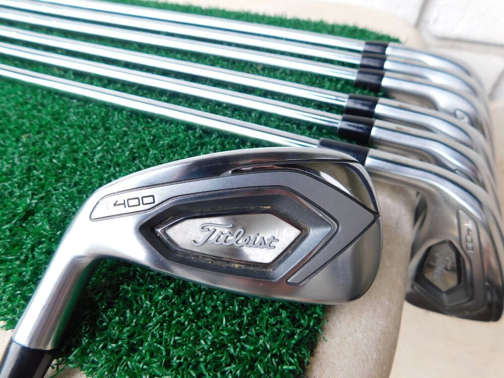 Titleist T400 2022 – Set De 7 Fers Homme (Droitier) – 6I à 49° – Shaft MODE 3 TOUR 105 Flex Regular – Bon état