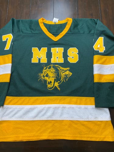 AK SR L “MHS” dark green air knit hockey jersey