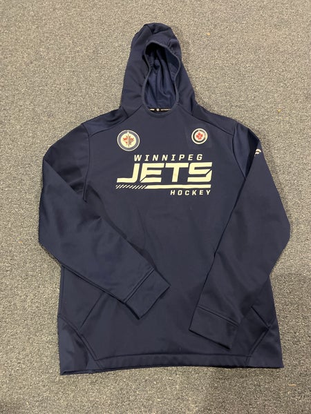 Men's Fanatics Branded Navy Winnipeg Jets Authentic Pro Pullover Hoodie