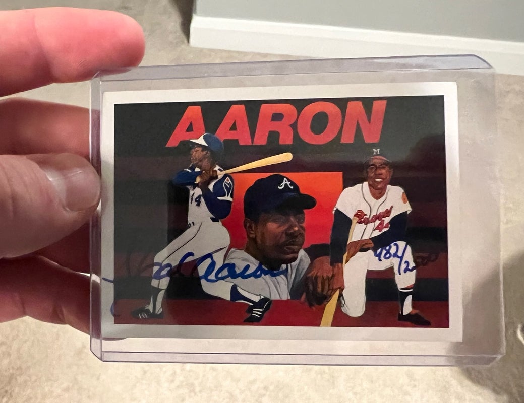Upper Deck Hank Aaron Autographed Hero’s Card 982/2500